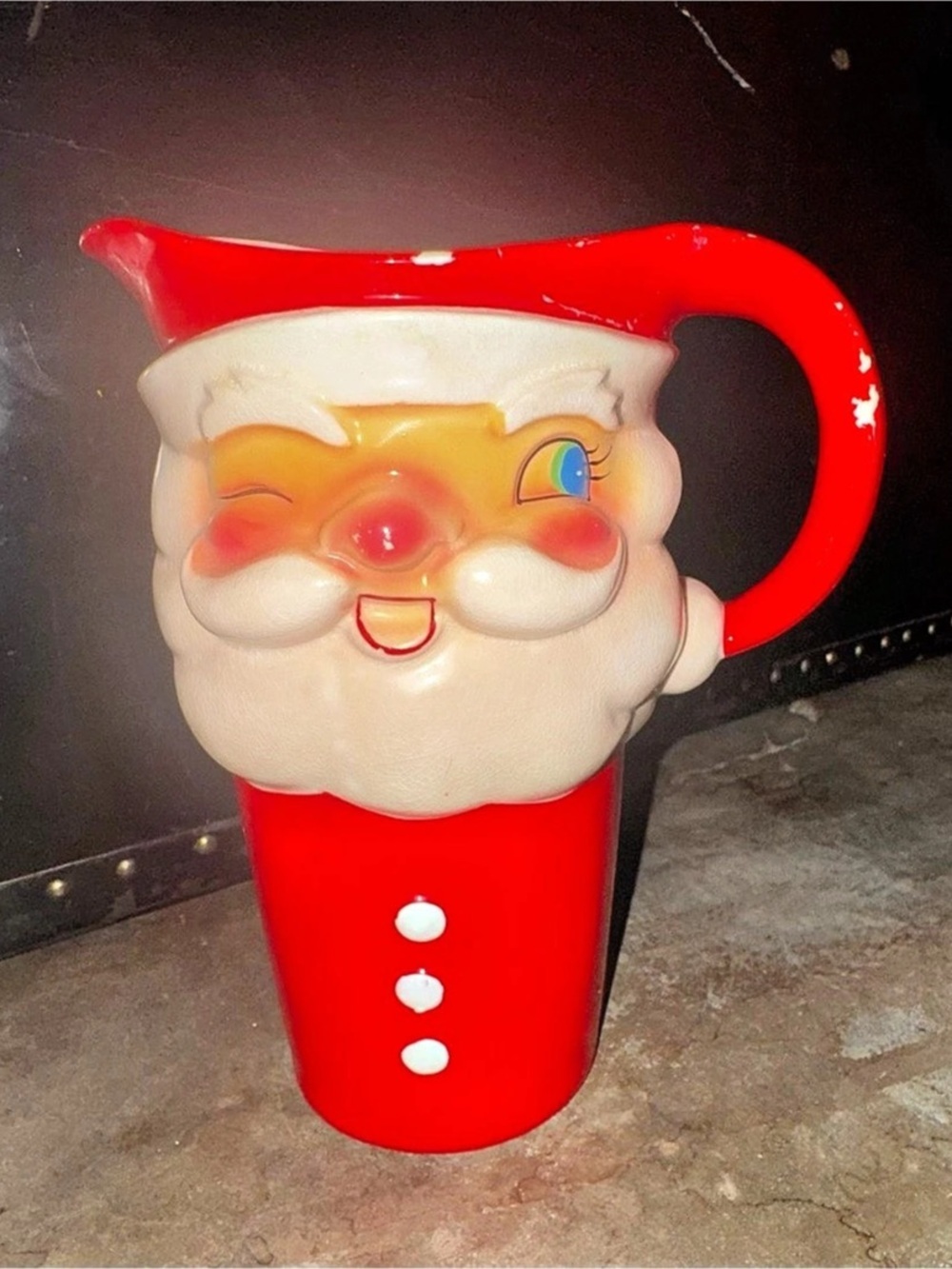 Vintage 1960 Holt Howard Winking Santa Pitcher Japan